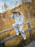 Брюки для девочек серые из коллекции «Zakaзnik El’nya / Заказник Ельня» 187916 Mark Formelle