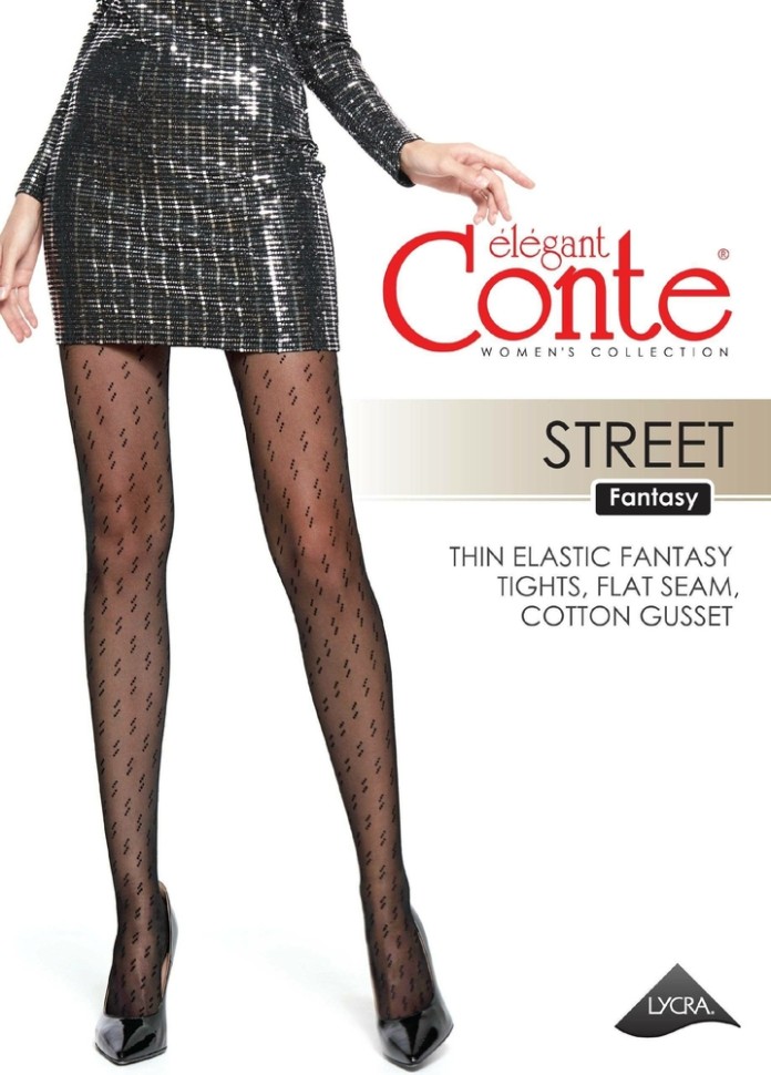 CONTE STREET Колготки женские с рисунком «точки»