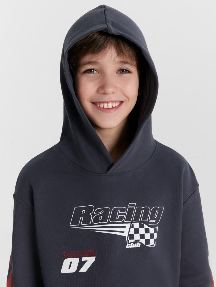 Комплект для мальчиков серый с принтом и надписью "Racing" 393347 Mark Formelle