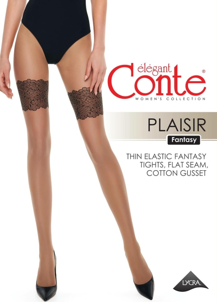 CONTE PLAISIR Колготки женские с имитацией ажурных чулок Conte elegant