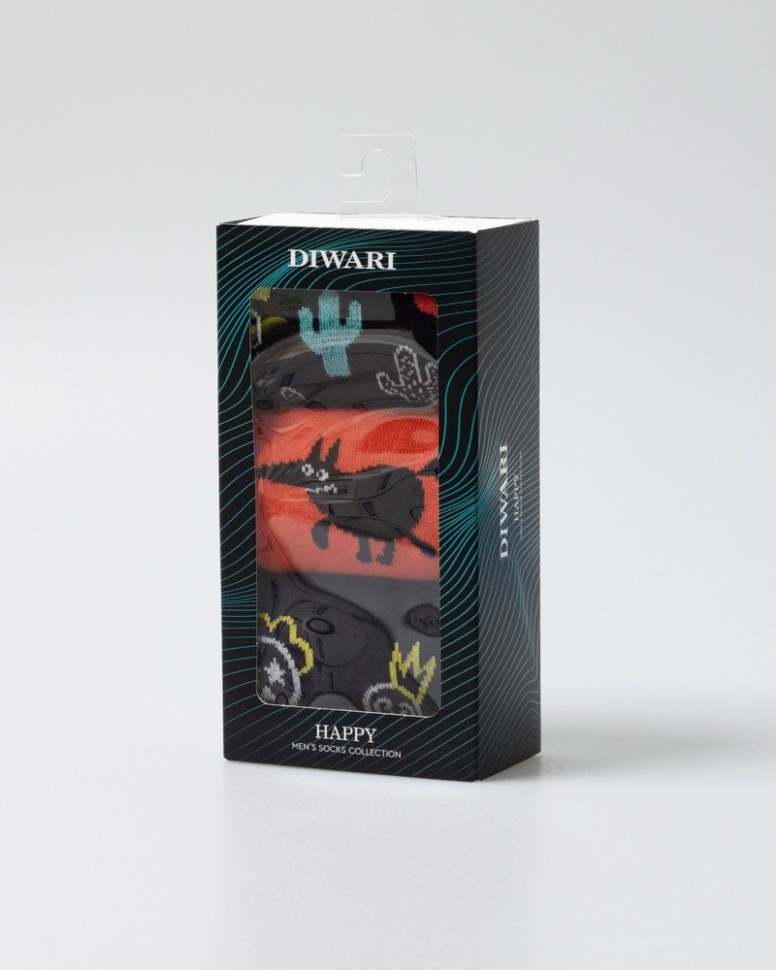 DIWARI Хлопковые носки HAPPY (3 пары) 783 DIWARI