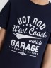 Комплект домашний для мальчиков синий с принтом "West coast" 563318