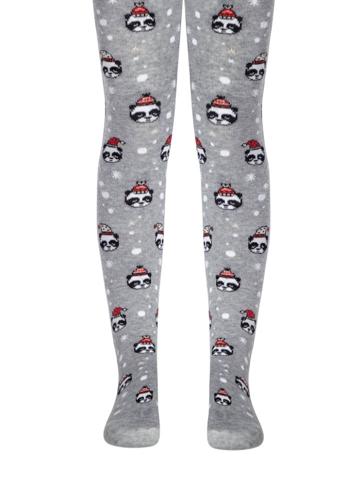 CONTE-KIDS NEW YEAR Новогодние колготки «Xmas panda» 554 CONTE-KIDS