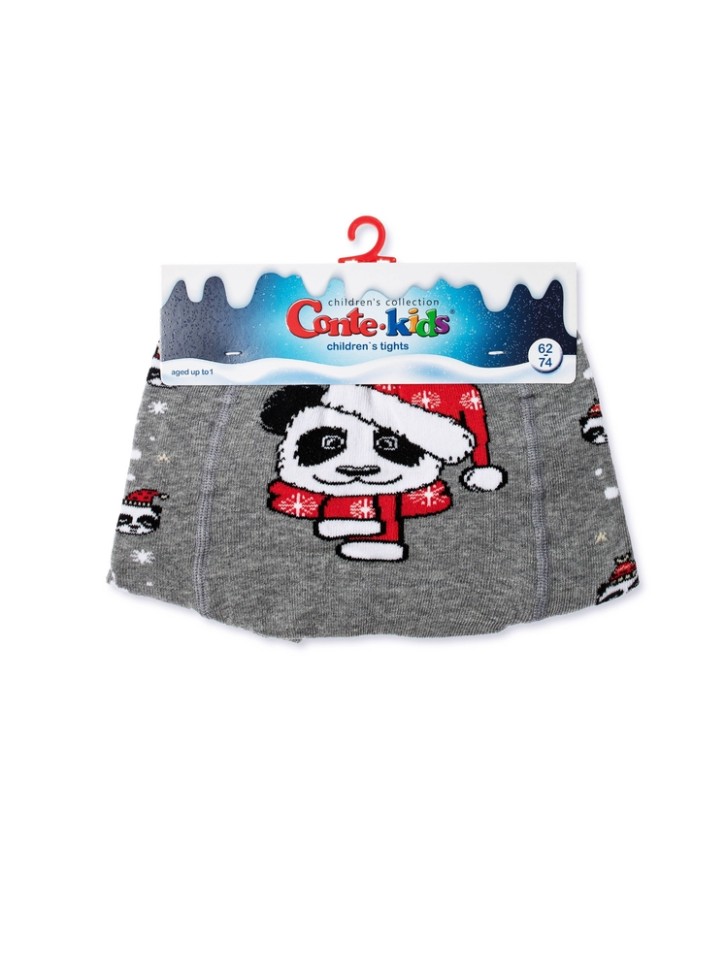 CONTE-KIDS NEW YEAR Новогодние колготки «Xmas panda» 554 CONTE-KIDS