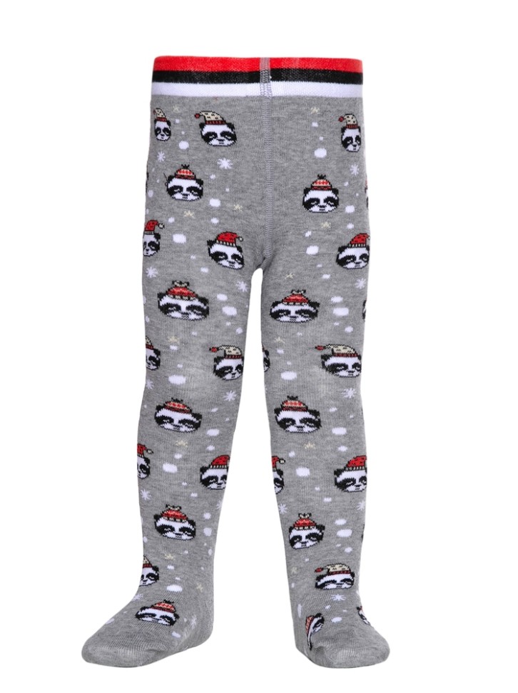 CONTE-KIDS NEW YEAR Новогодние колготки «Xmas panda» 554 CONTE-KIDS