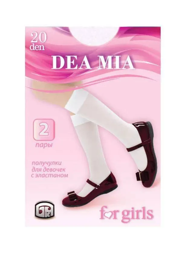 Dea Mia Получулки детские для девочек с эластаном 20 (ПА тонкие, без рисунка) DEA MIA