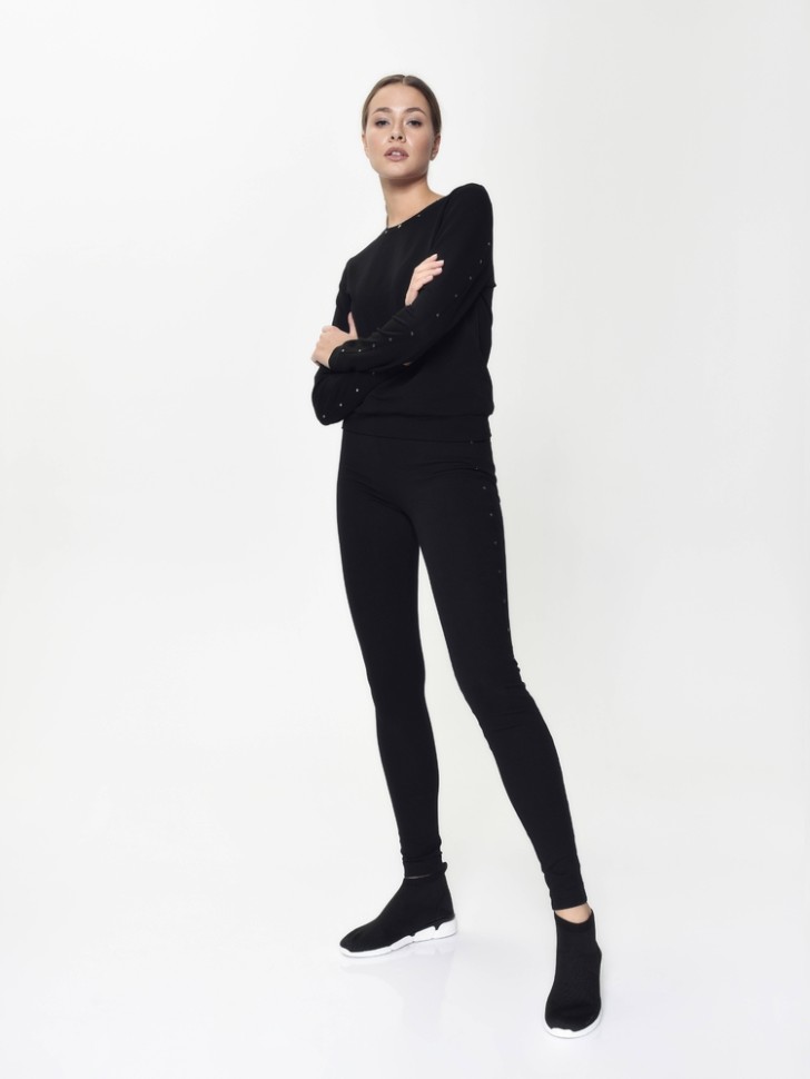 CONTE LD 887 Ультракомфортный свитшот с металлическим декором Conte elegant