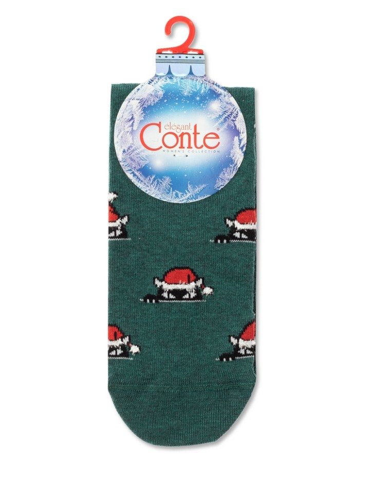 CONTE NEW YEAR Новогодние носки с пушистой нитью «Xmas cat» 524 Conte elegant