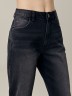 CONTE CON-661 Черные джинсы mom с эффектом потертости и необработанным краем Conte elegant