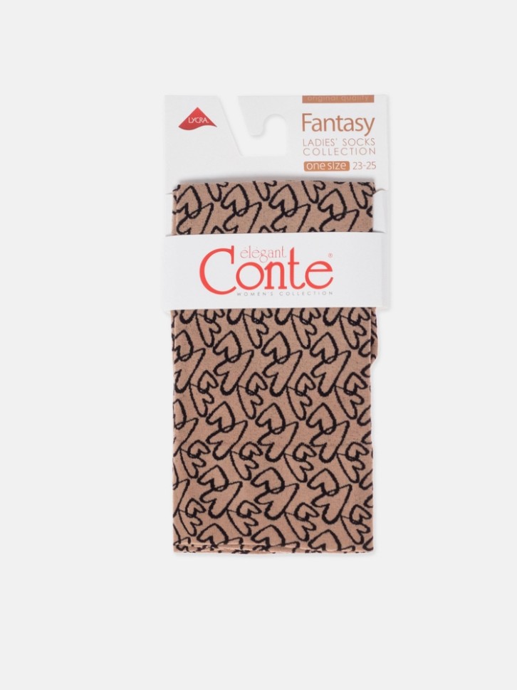 CONTE FANTASY Плотные носки с вывязанным рисунком «сердечки»