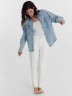 Брюки женские джинсовые mom fit в белом цвете 2024-DTW406-1 Mark Formelle