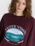 Футболка женская бордовая с принтом и надписью "native vibes" 112953 Mark Formelle