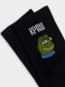Носки мужские высокие черные с надписью "Краш" 107K-3027 Mark Formelle