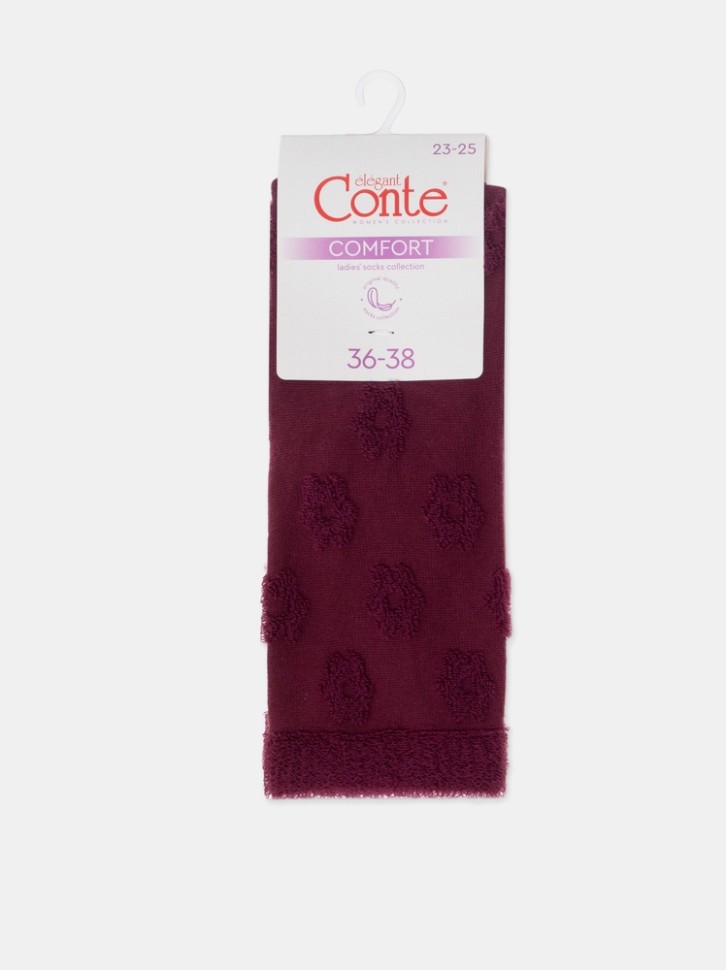 CONTE COMFORT Махровые носки из хлопка с объемными рисунками 548 Conte elegant