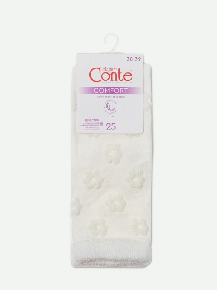 CONTE COMFORT Махровые носки из хлопка с объемными рисунками 548 Conte elegant