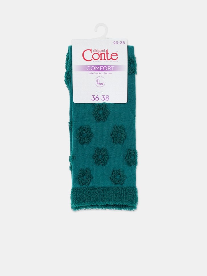 CONTE COMFORT Махровые носки из хлопка с объемными рисунками 548 Conte elegant