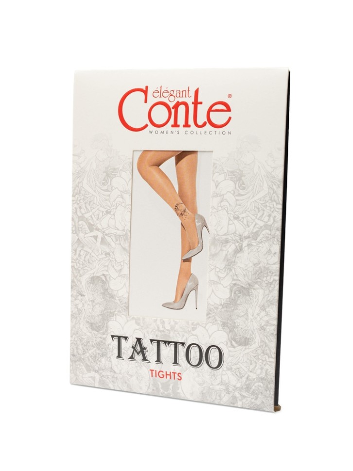 CONTE TATTOO Moon Art Колготки женские с рисунком 004