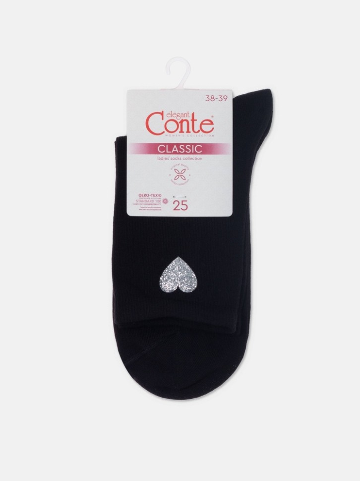 CONTE Носки из хлопка с сияющим рисунком "Heart" 427 Conte elegant