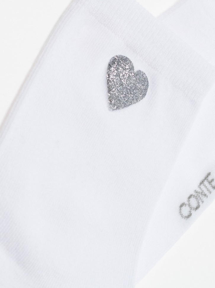 CONTE Носки из хлопка с сияющим рисунком "Heart" 427 Conte elegant