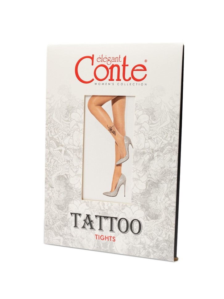 CONTE TATTOO Garden Колготки женские с рисунком 005