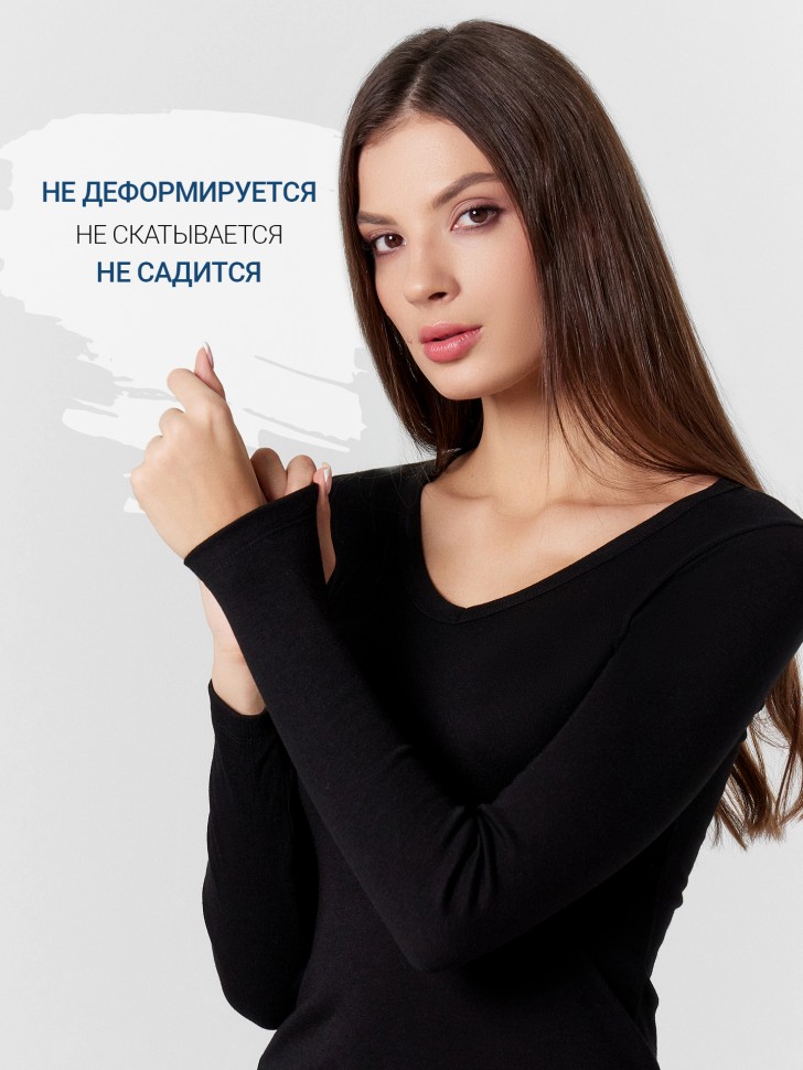 Комплект "термо" женский (фуфайка, легинсы) в черном цвете 692406 Mark Formelle