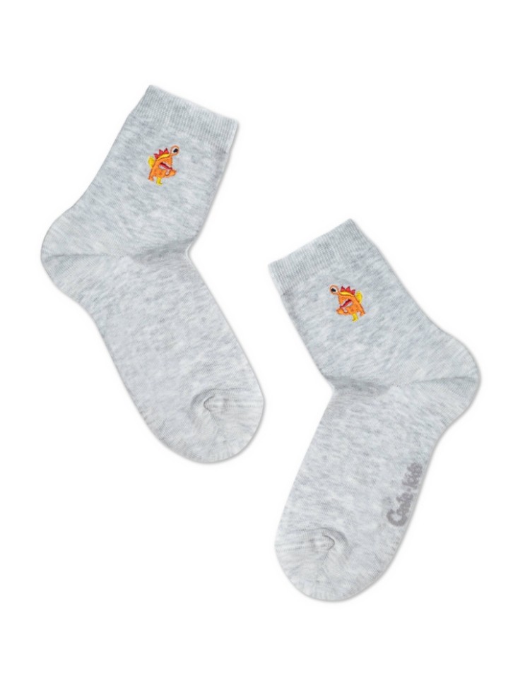 Conte-kids TIP-TOP Однотонные хлопковые носки с вышивкой 514 CONTE-KIDS