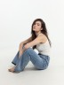 Брюки женские джинсовые FLARE FIT голубые 2024-DTW1701-3 Mark Formelle