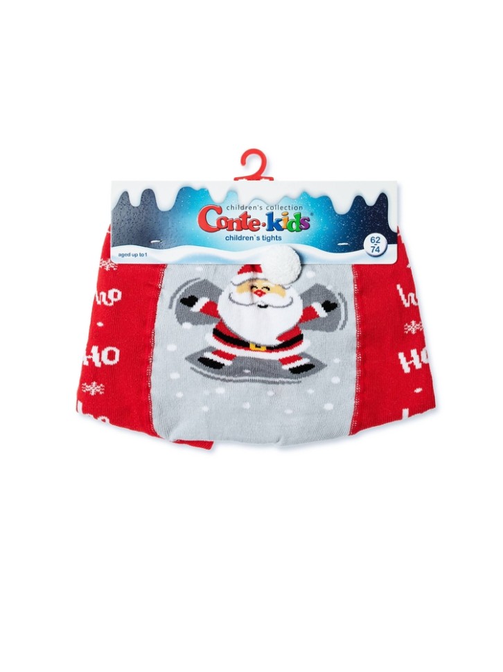 Conte-kids Новогодние колготки с помпоном «Santa Claus» 556 CONTE-KIDS